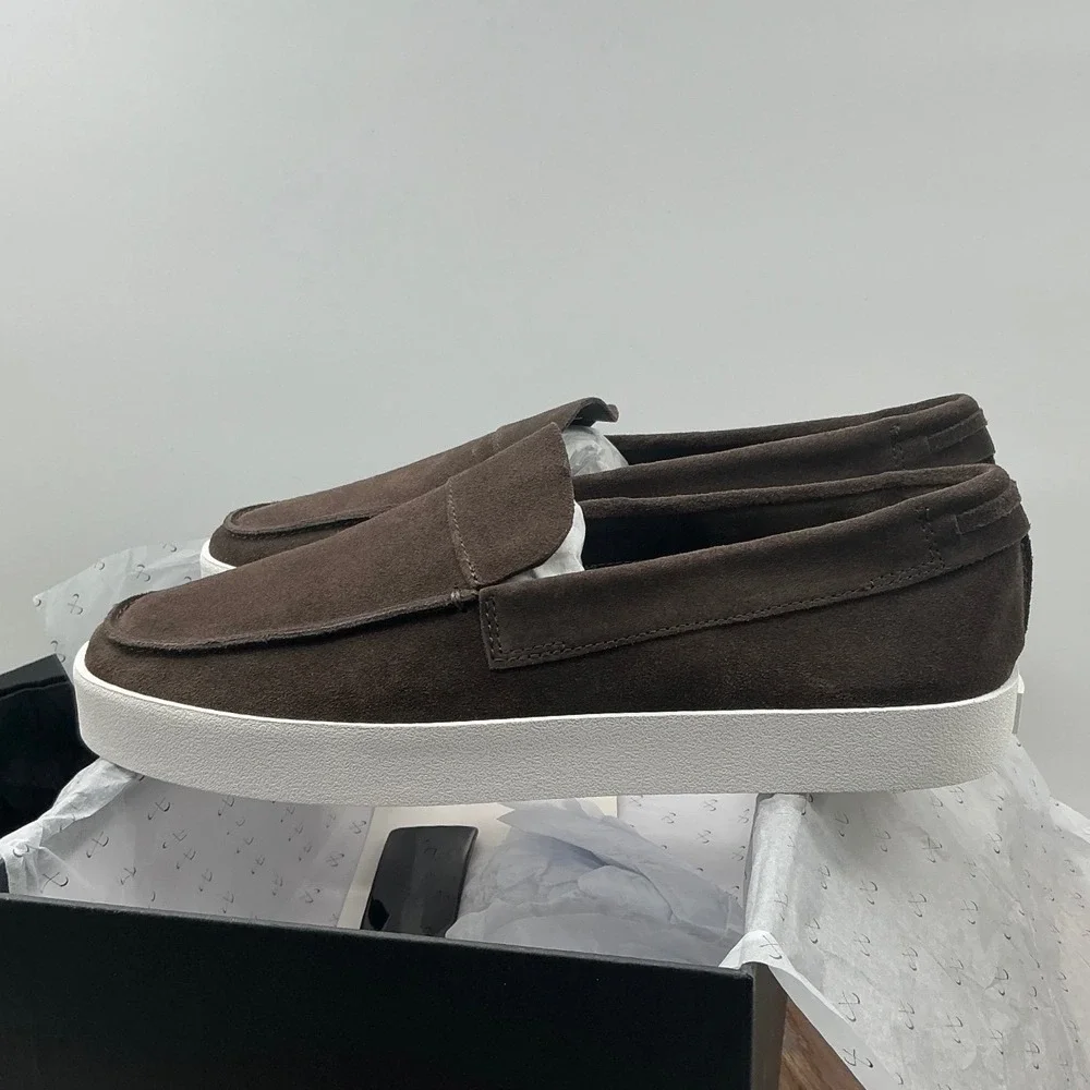 Saint Morta Hemisphere Brown Suede Slip On Loafers Mens Size 8 Platform Sneakers